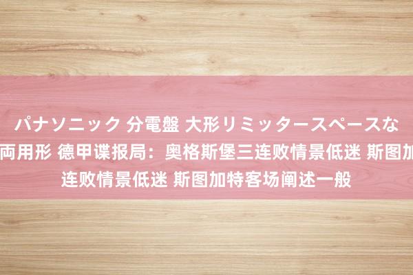 パナソニック 分電盤 大形リミッタースペースなし 露出・半埋込両用形 德甲谍报局：奥格斯堡三连败情景低迷 斯图加特客场阐述一般