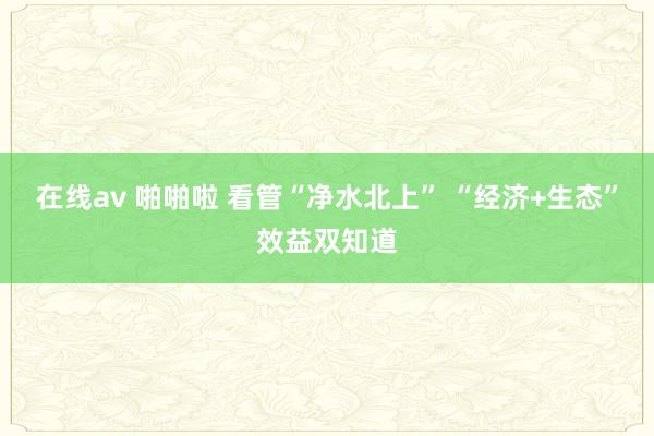 在线av 啪啪啦 看管“净水北上” “经济+生态”效益双知道