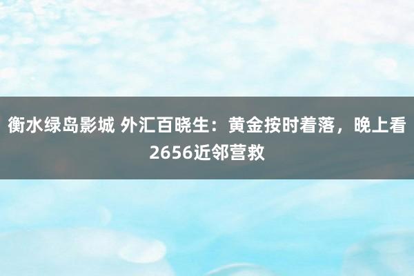 衡水绿岛影城 外汇百晓生：黄金按时着落，晚上看2656近邻营救