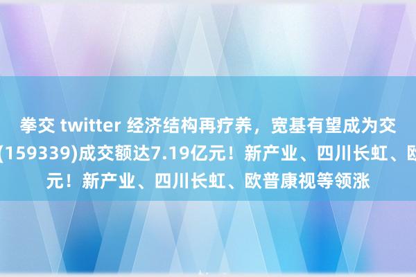 拳交 twitter 经济结构再疗养，宽基有望成为交流！A500ETF(159339)成交额达7.19亿元！新产业、四川长虹、欧普康视等领涨