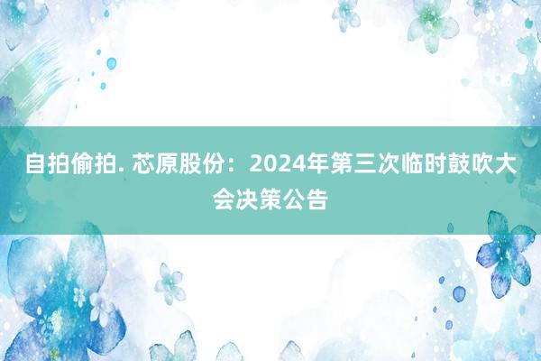 自拍偷拍. 芯原股份：2024年第三次临时鼓吹大会决策公告