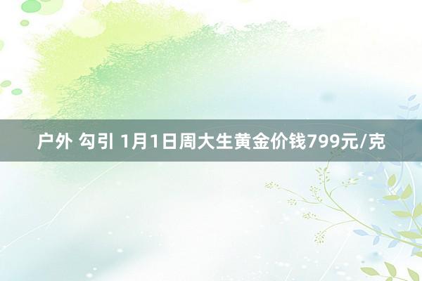 户外 勾引 1月1日周大生黄金价钱799元/克