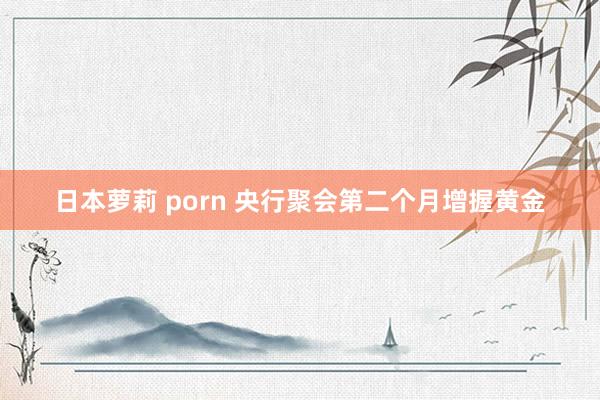 日本萝莉 porn 央行聚会第二个月增握黄金