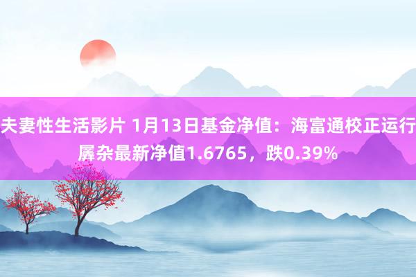 夫妻性生活影片 1月13日基金净值：海富通校正运行羼杂最新净值1.6765，跌0.39%